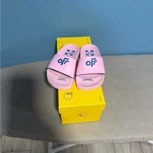 Pink OFF-WHITE slides